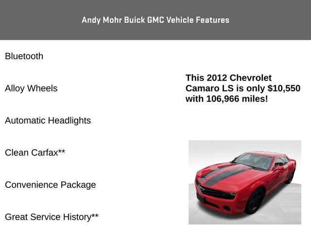 Used 2012 Chevrolet Camaro LS RWD image 4