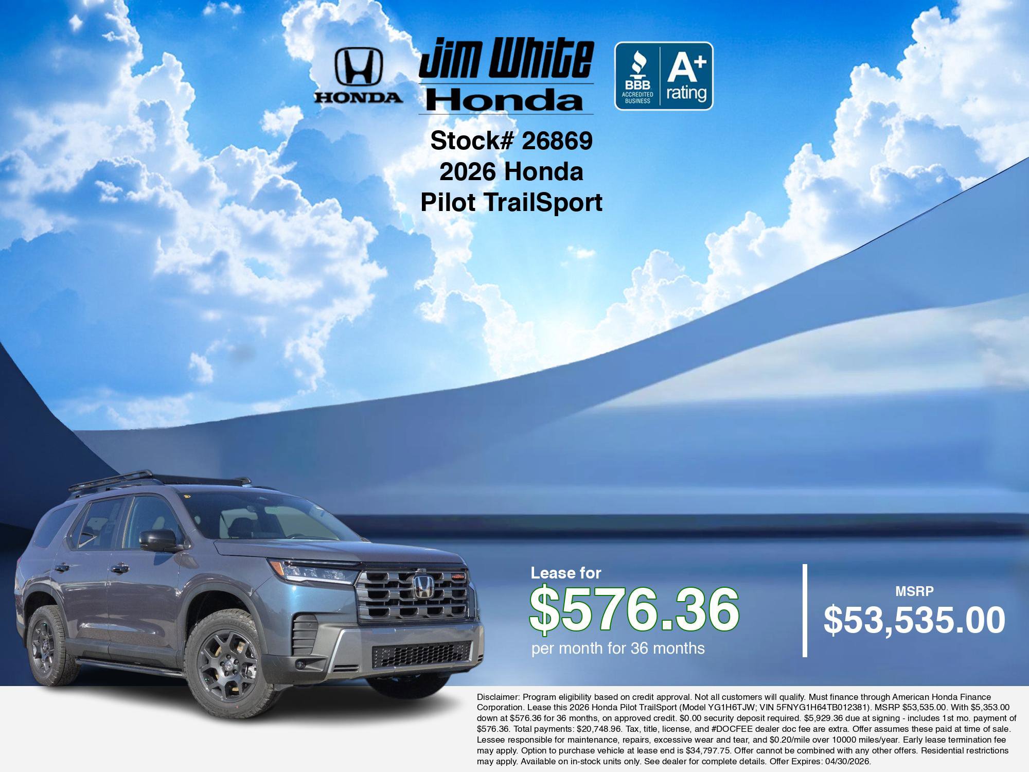 New 2026 Honda Pilot TrailSport image 3