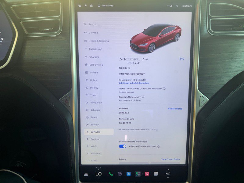 Used 2015 Tesla Model S 70D AWD/4WD image 22
