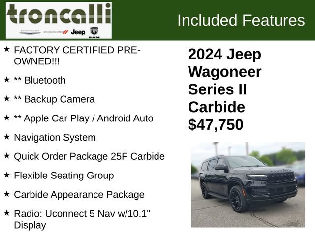 Certified 2024 Jeep Wagoneer Series II AWD/4WD image 5