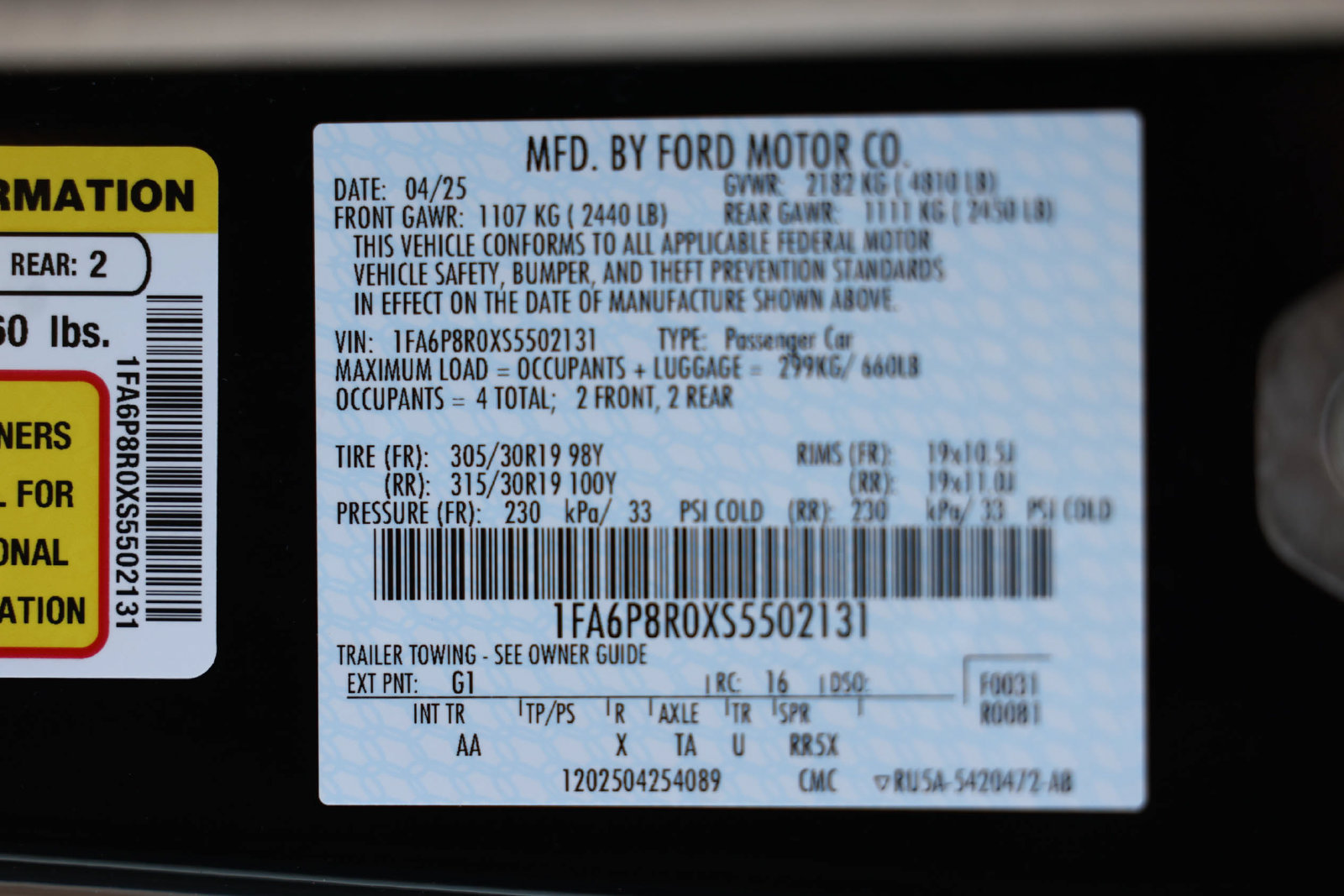 Used 2025 Ford Mustang Dark Horse w/ Dark Horse Handlin Package RWD image 41