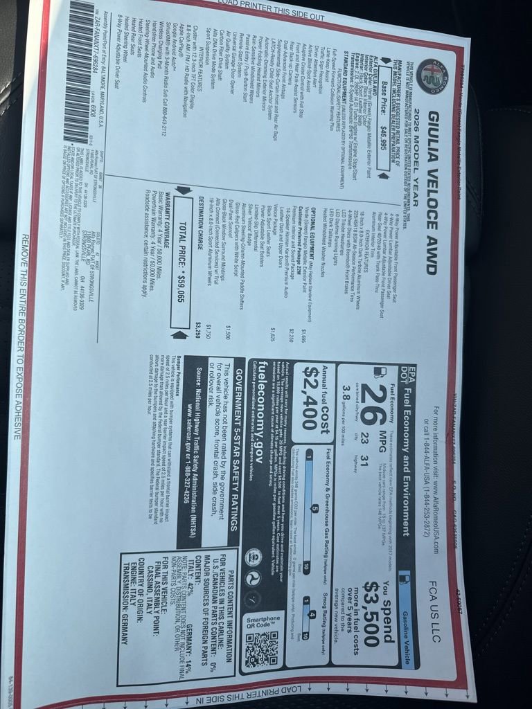 New 2026 Alfa Romeo Giulia AWD image 27