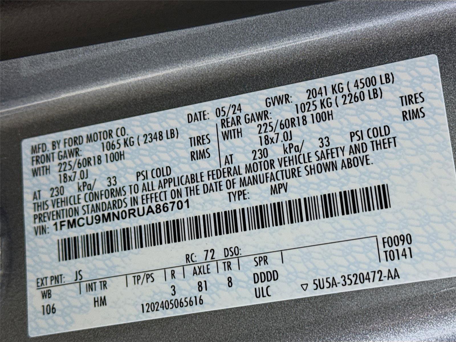 Used 2024 Ford Escape ST-Line image 22