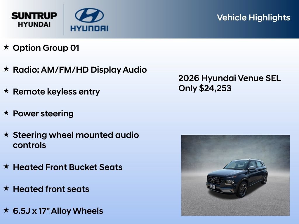 New 2026 Hyundai Venue SEL FWD image 7