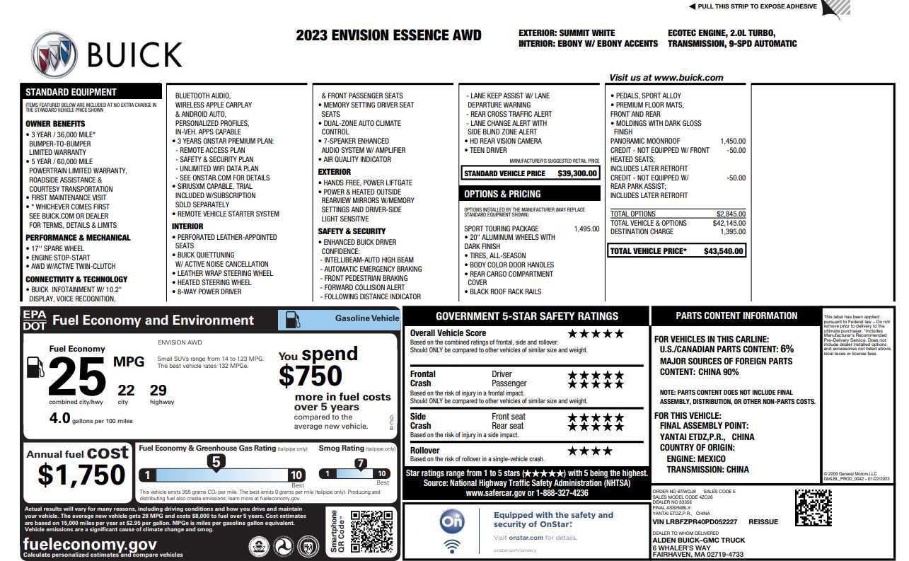 Used 2023 Buick Envision Essence w/ Sport Touring Package image 1