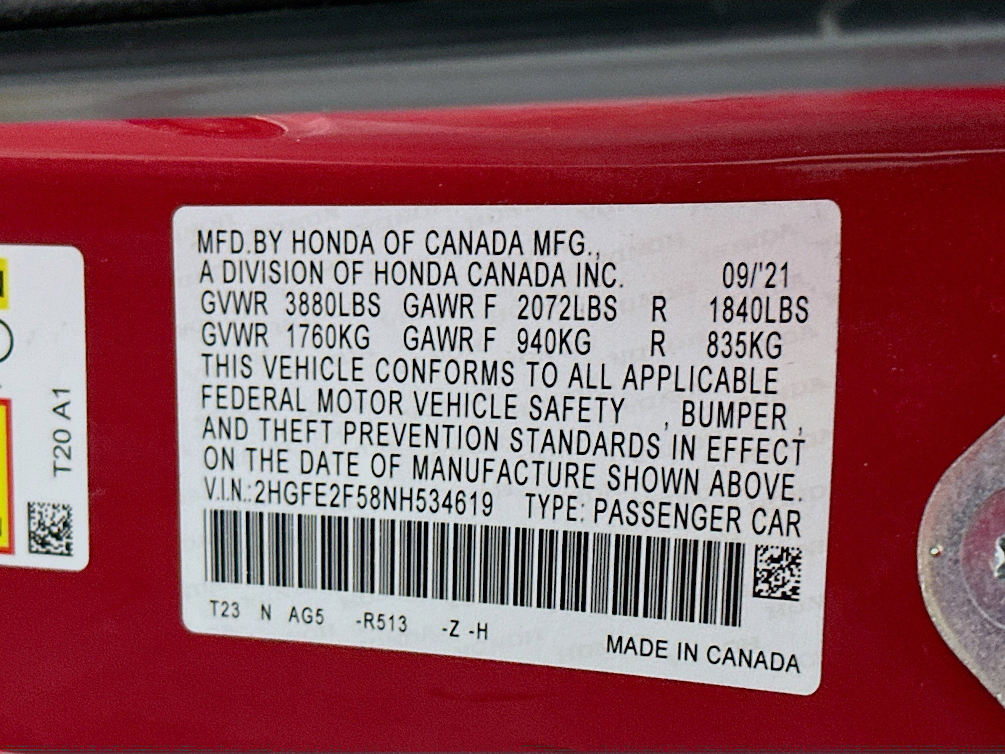 Used 2022 Honda Civic Sport image 12