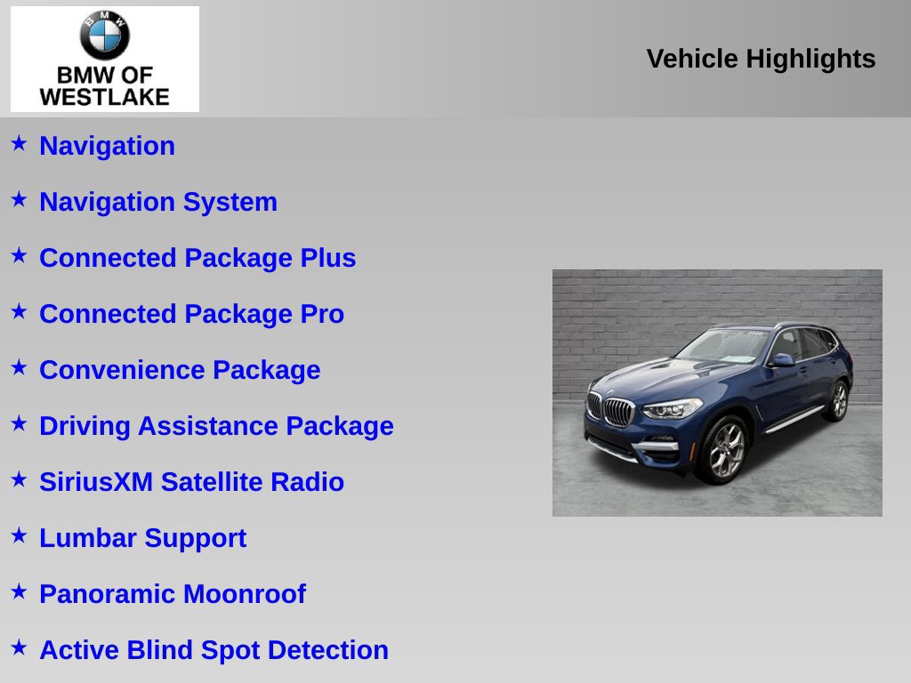 Used 2020 BMW X3 xDrive30i w/ Convenience Package AWD/4WD image 6
