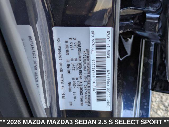 New 2026 MAZDA MAZDA3 s Sport image 15