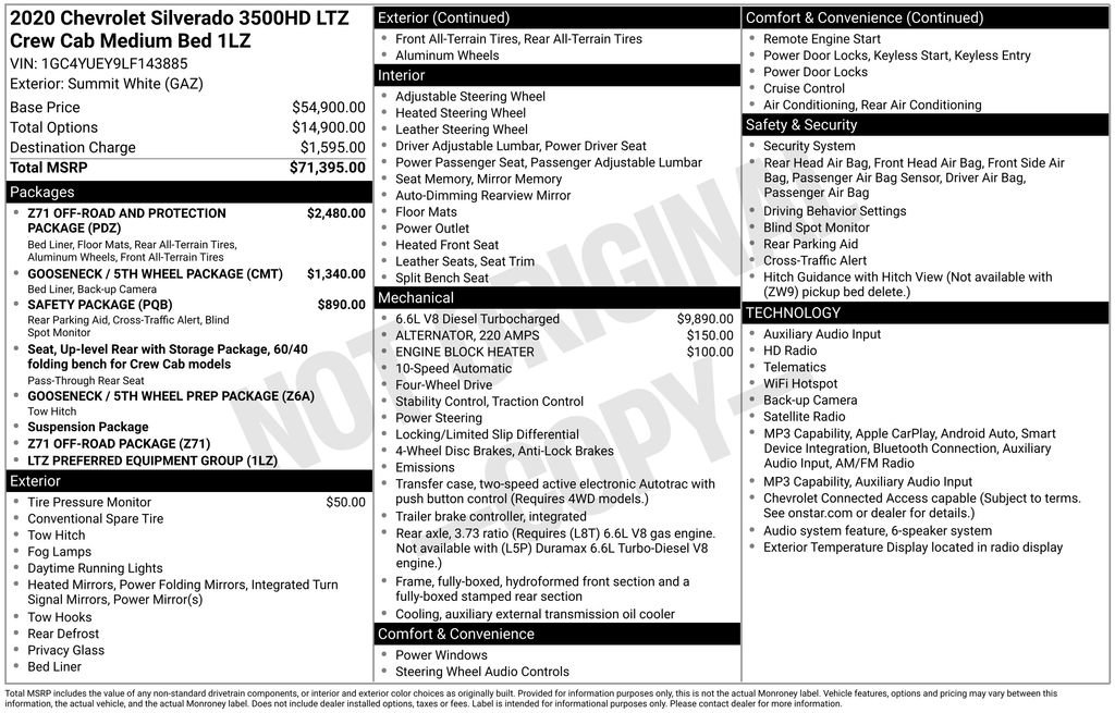 Used 2020 Chevrolet Silverado 3500 LTZ AWD/4WD image 41