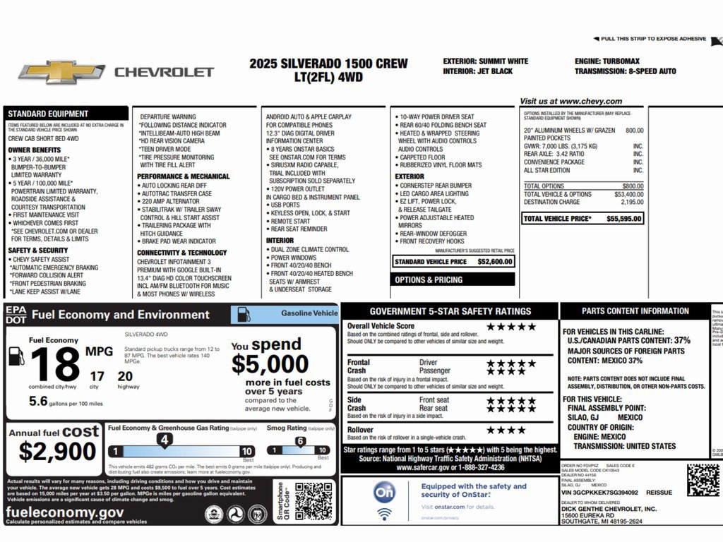 Used 2025 Chevrolet Silverado 1500 LT AWD/4WD image 7