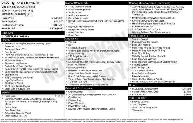 Used 2022 Hyundai Elantra SEL image 5