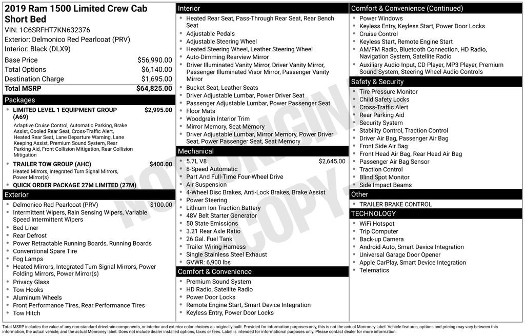 Used 2019 RAM 1500 Limited image 2