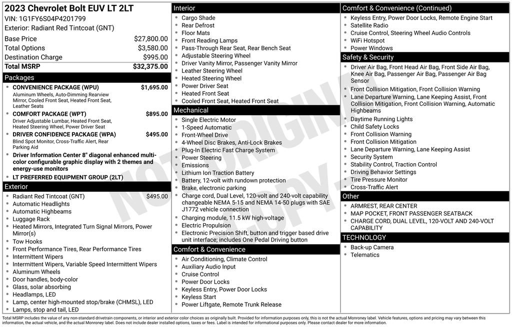 Used 2023 Chevrolet Bolt EUV LT w/ Convenience Package image 39