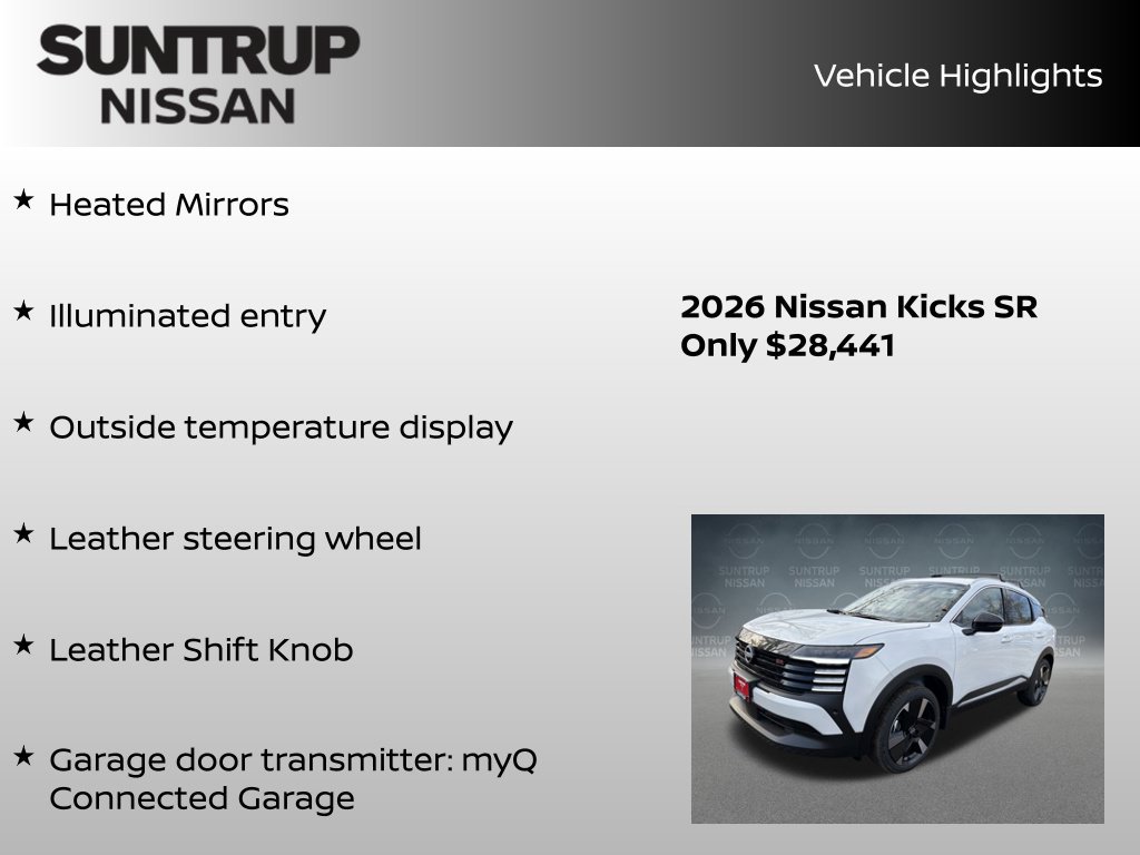 Certified 2026 Nissan Kicks SR w/ Cold Weather Package AWD/4WD image 39