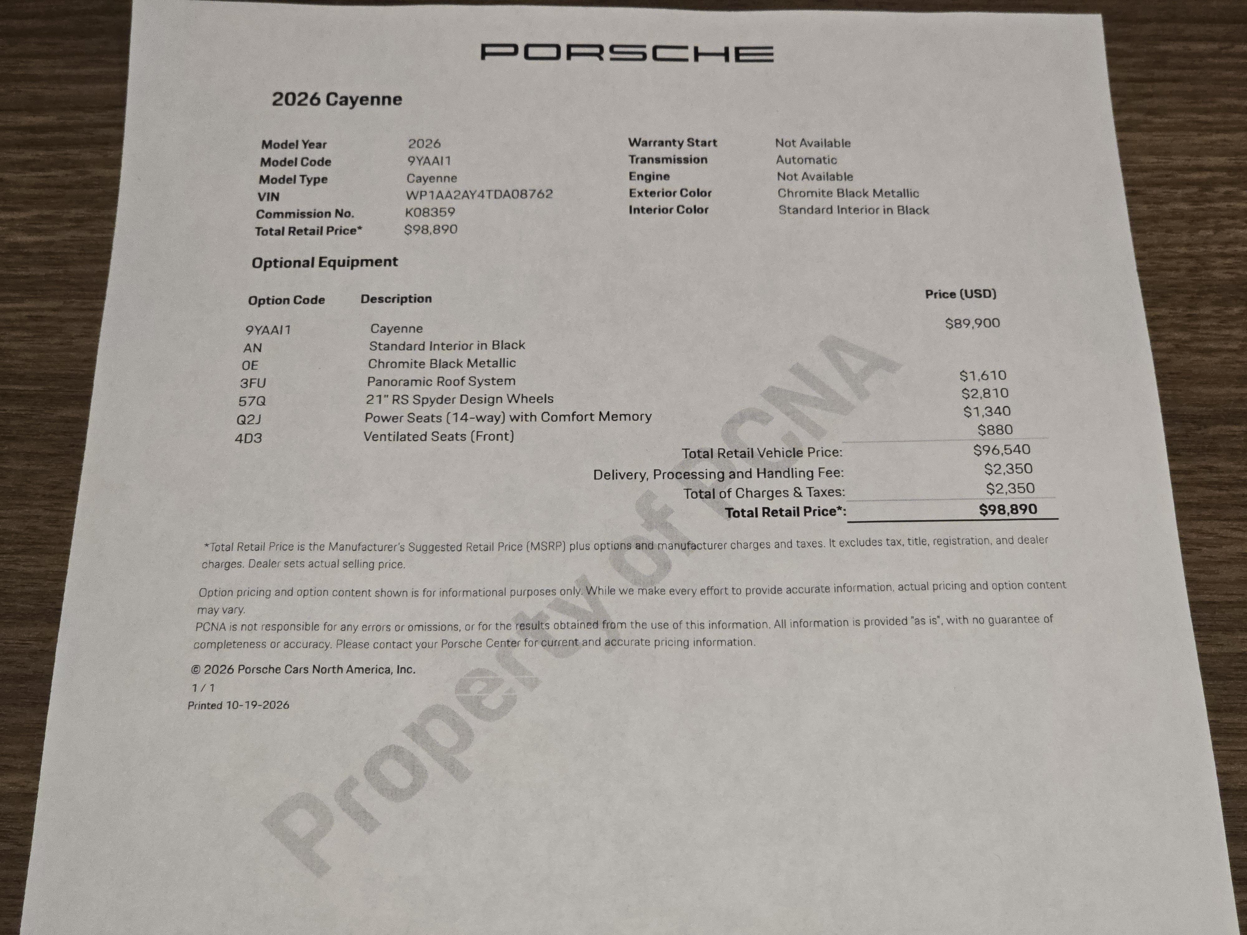 New 2026 Porsche Cayenne AWD/4WD image 28