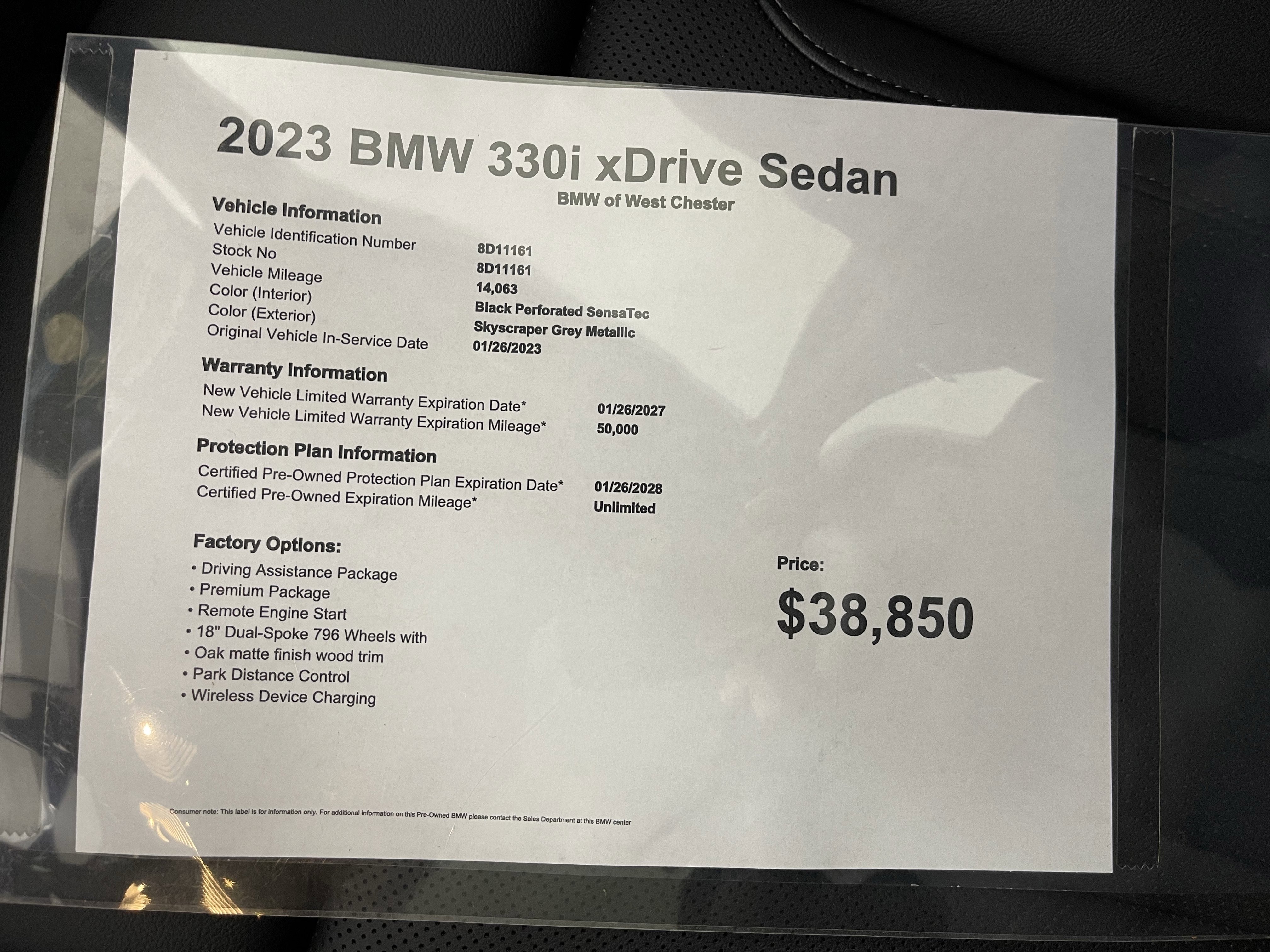 Certified 2023 BMW 330i xDrive Sedan w/ Premium Package image 18