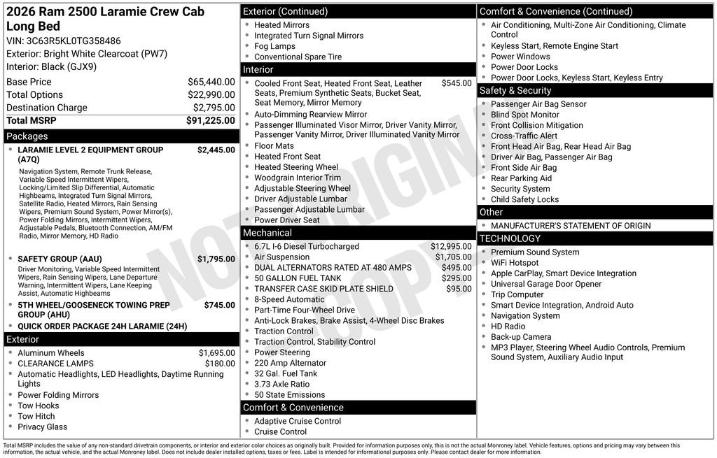 New 2026 RAM 2500 Laramie AWD/4WD image 10