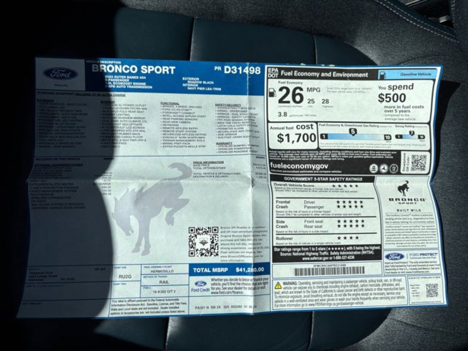 Used 2023 Ford Bronco Sport Outer Banks w/ Tech Package image 25