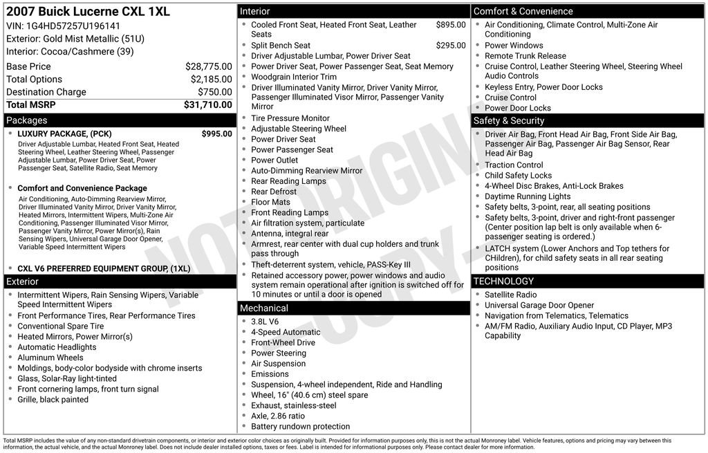 Used 2007 Buick Lucerne CXL w/ Luxury Package FWD image 38