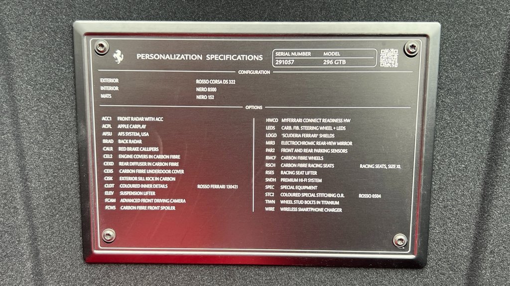 Certified 2023 Ferrari 296 GTB image 12