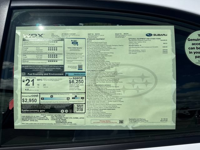 New 2026 Subaru WRX Limited AWD/4WD image 34