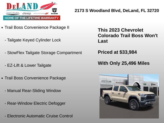 Used 2023 Chevrolet Colorado Trail Boss w/ Technology Package AWD/4WD image 18
