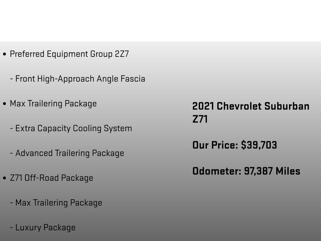Used 2021 Chevrolet Suburban Z71 w/ Z71 Off-Road Package AWD/4WD image 24