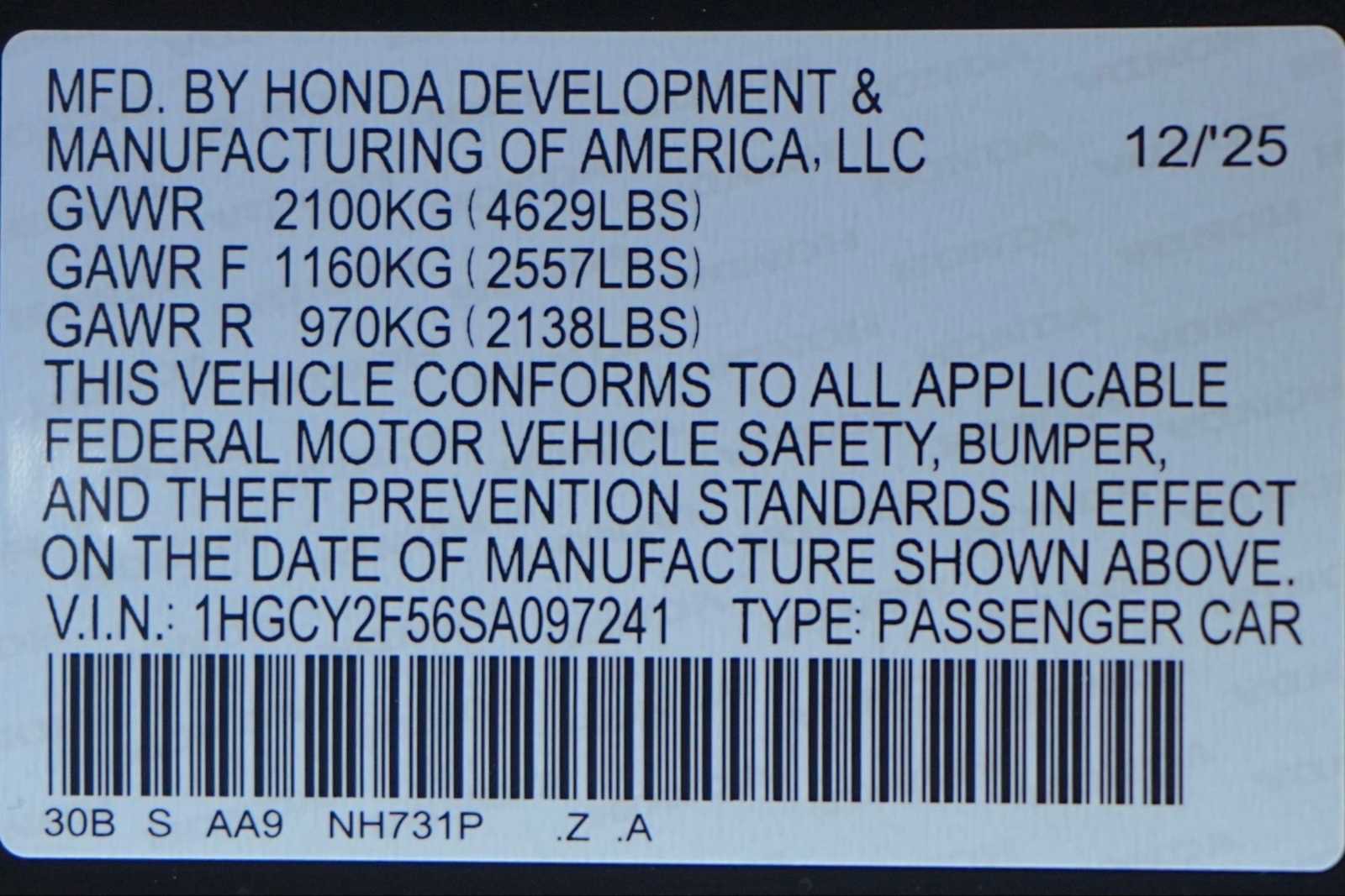 Certified 2025 Honda Accord Sport image 30