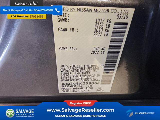 Used 2018 Nissan Altima 2.5 S w/ S Convenience Package FWD image 16