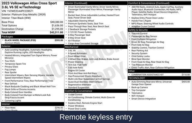 Used 2023 Volkswagen Atlas Cross Sport SE w/ Black Wheel Package image 2