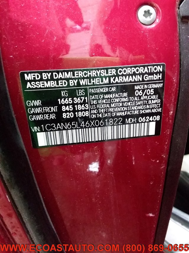 Used 2006 Chrysler Crossfire Limited RWD image 19