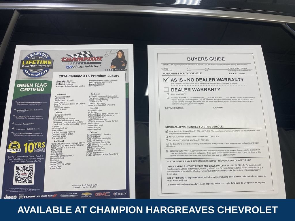 Certified 2024 Cadillac XT5 Premium Luxury w/ LPO, Floor Liner Package AWD/4WD image 43
