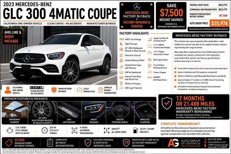Used 2023 Mercedes-Benz GLC 300 4MATIC Coupe image 2