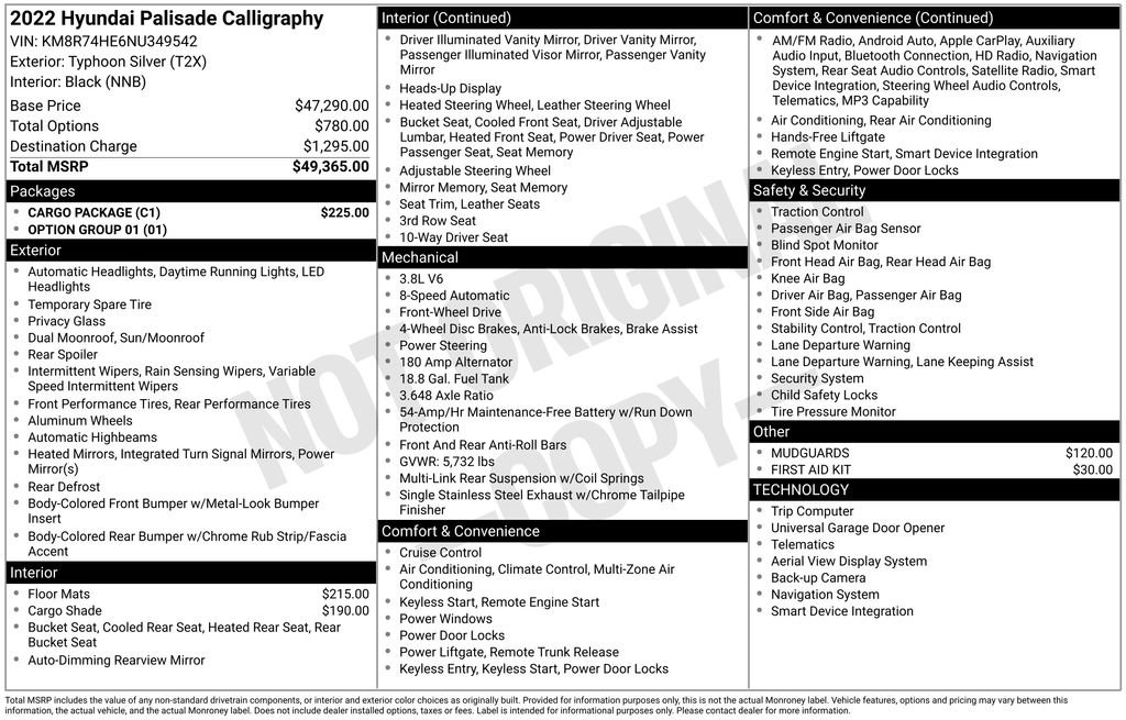 Used 2022 Hyundai Palisade Calligraphy w/ Cargo Package image 33