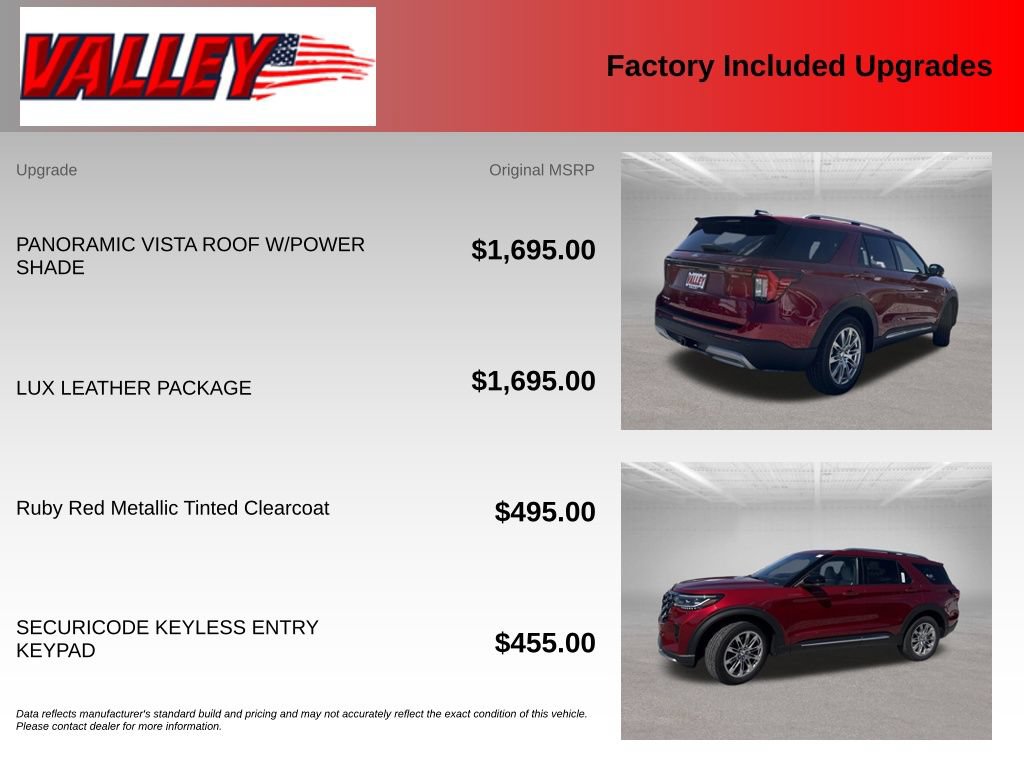 New 2027 Ford Explorer Platinum w/ LUX Leather Package AWD/4WD image 4