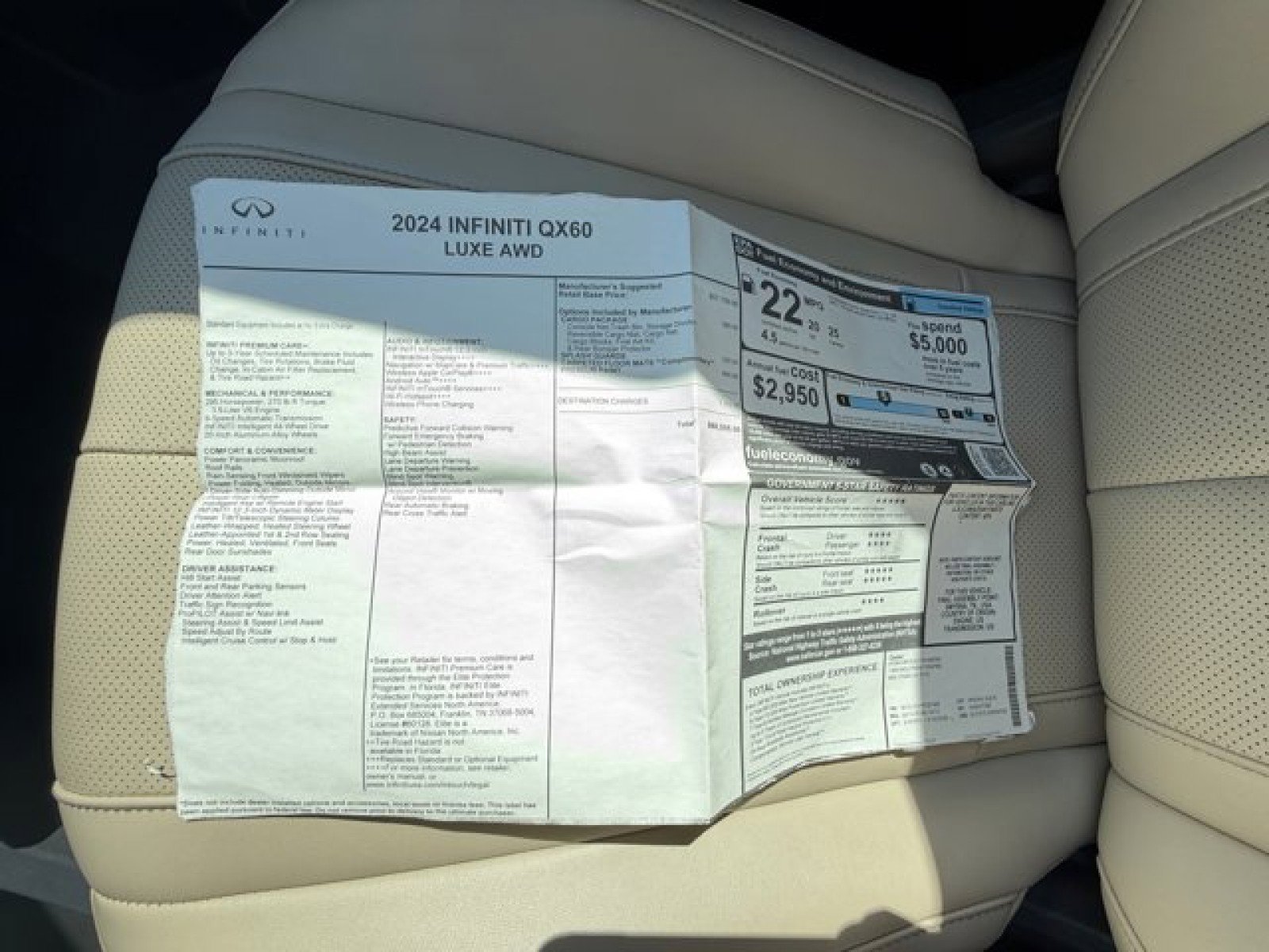 Certified 2024 INFINITI QX60 Luxe w/ Cargo Package AWD/4WD image 25