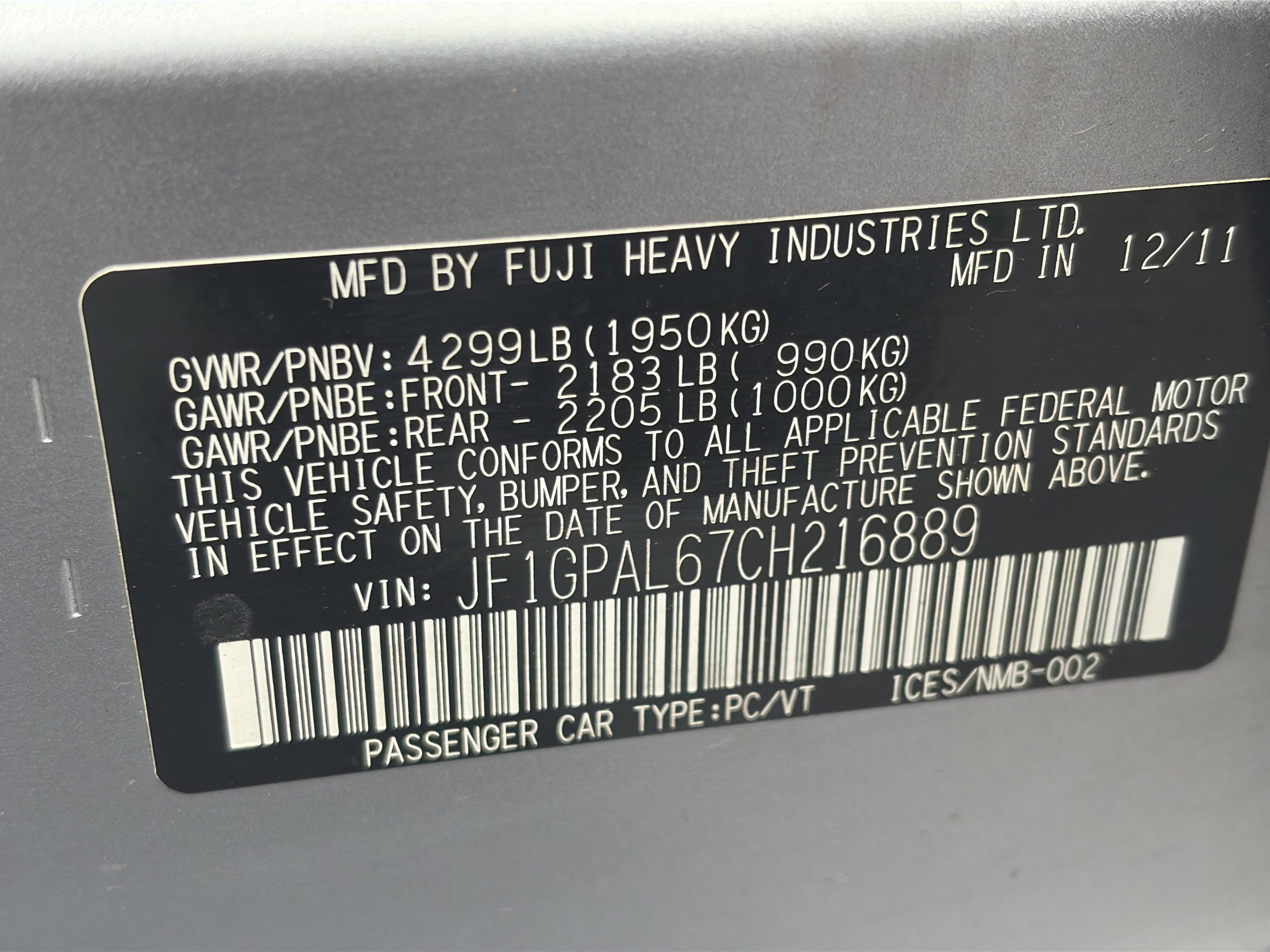 Used 2012 Subaru Impreza 2.0i Sport Premium w/ Popular Pkg 1 AWD/4WD image 32