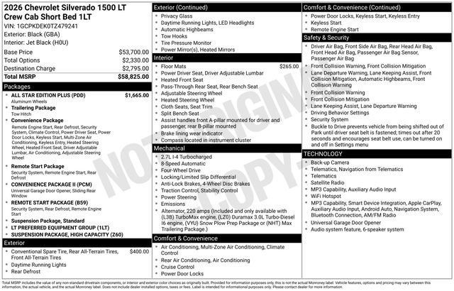 New 2026 Chevrolet Silverado 1500 LT w/ All Star Edition Plus AWD/4WD image 33