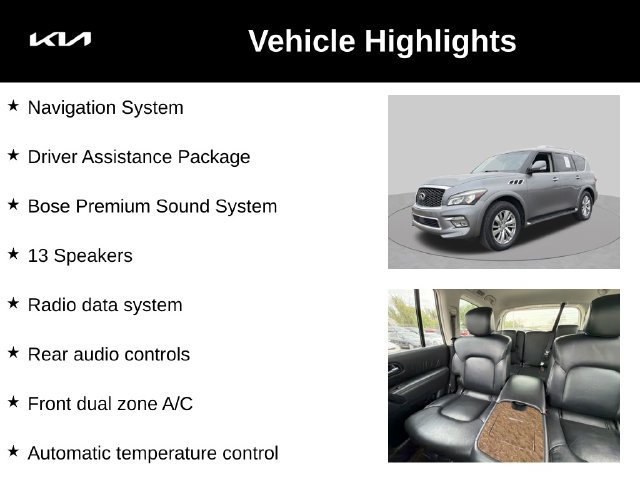 Used 2017 INFINITI QX80 4WD w/ Driver Assistance Package image 5