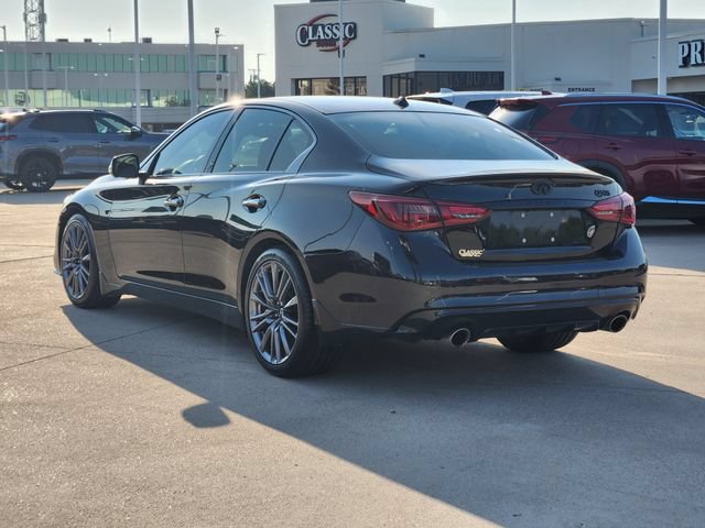 Used 2023 INFINITI Q50 Red Sport 400 w/ Black Opal Edition RWD video 3