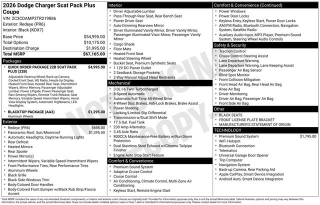 New 2026 Dodge Charger Scat Pack AWD/4WD image 16