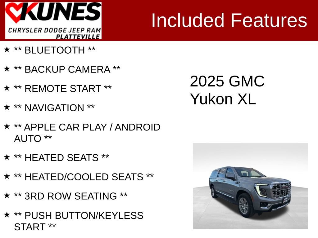 Used 2025 GMC Yukon XL Denali AWD/4WD image 2