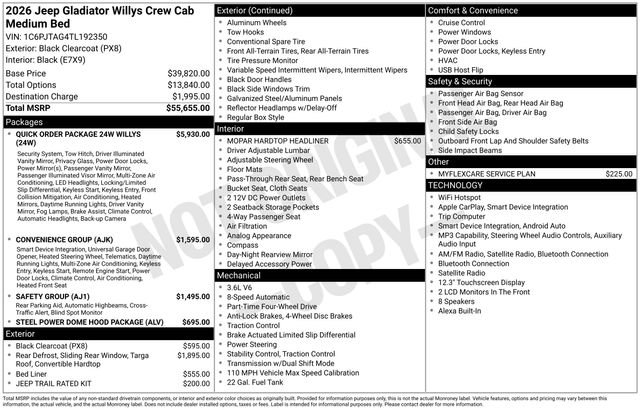 New 2026 Jeep Gladiator Sport AWD/4WD image 26