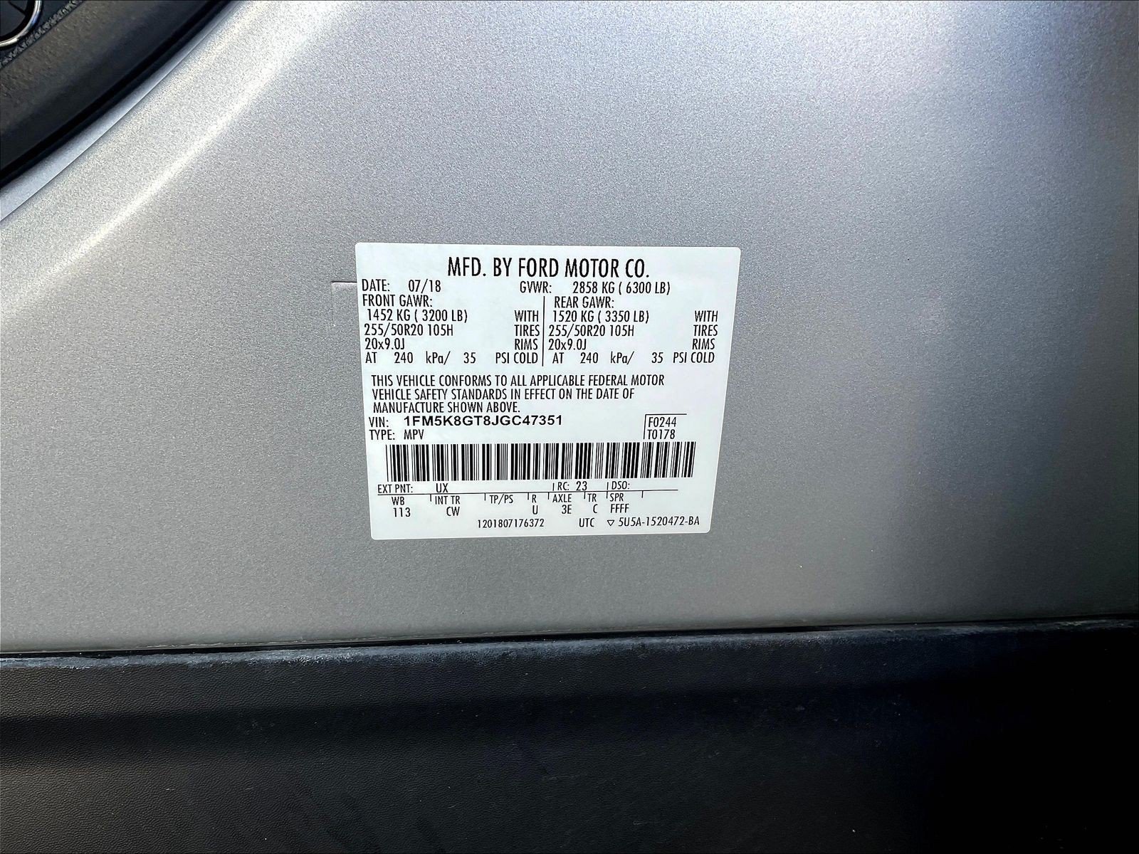 Used 2018 Ford Explorer Sport w/ Equipment Group 401A AWD/4WD image 19