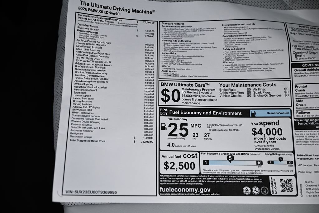 New 2026 BMW X5 xDrive40i w/ Premium Package image 26