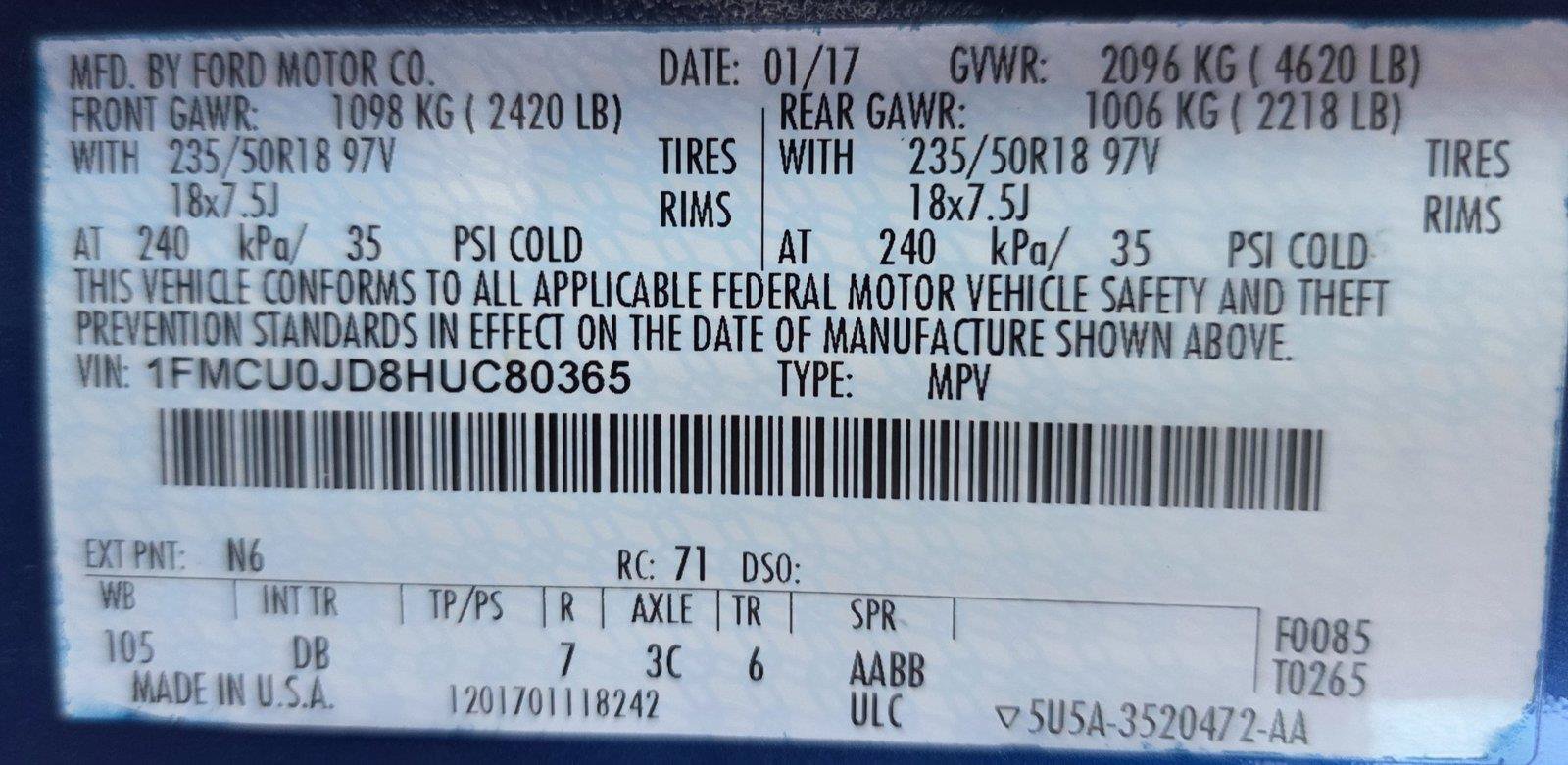 Used 2017 Ford Escape Titanium FWD image 23