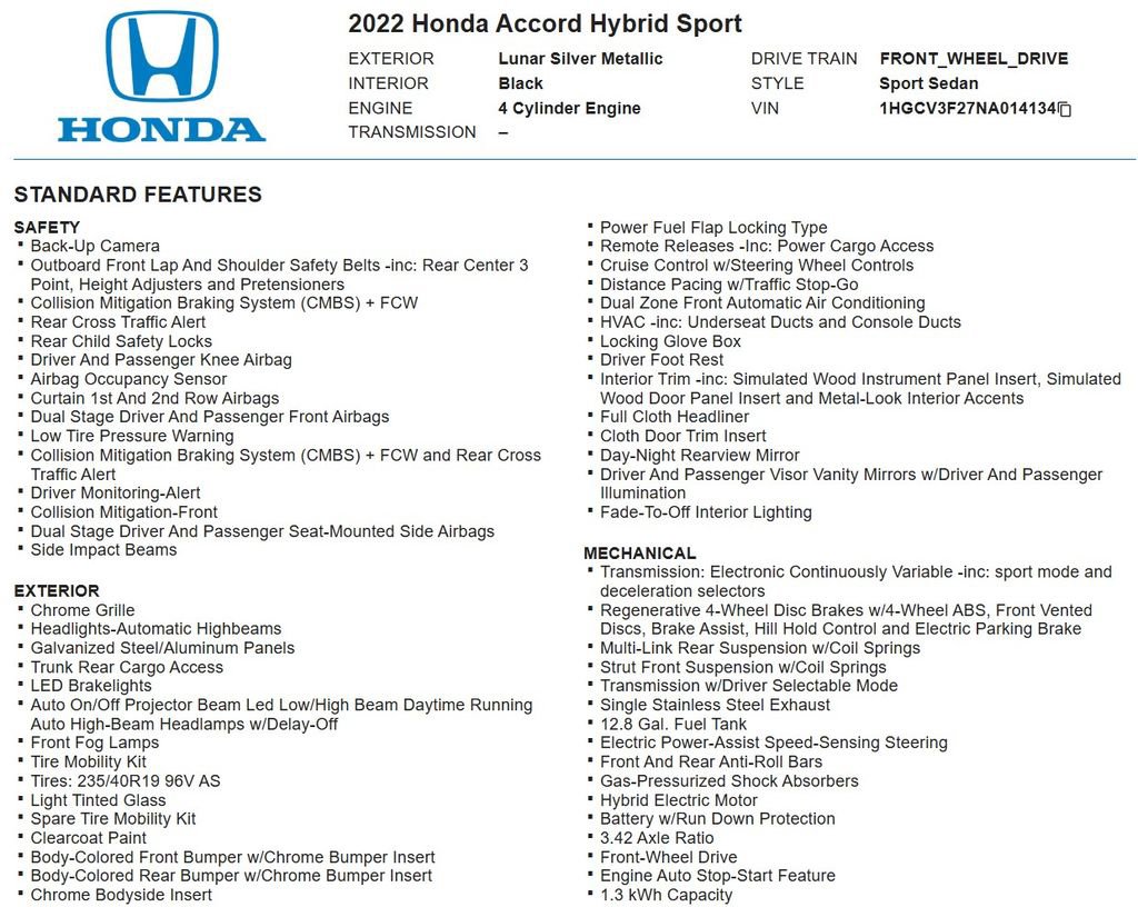 Used 2022 Honda Accord Sport image 17