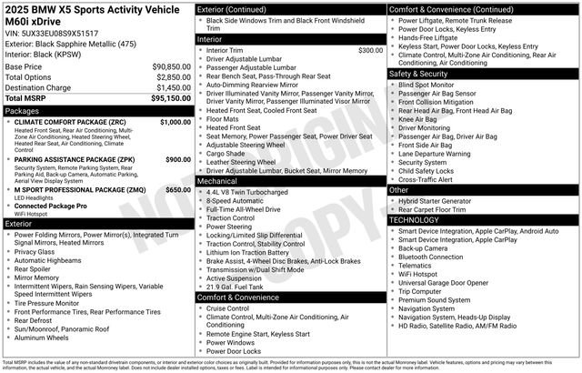 Certified 2025 BMW X5 M60i w/ Climate Comfort Package AWD/4WD image 42