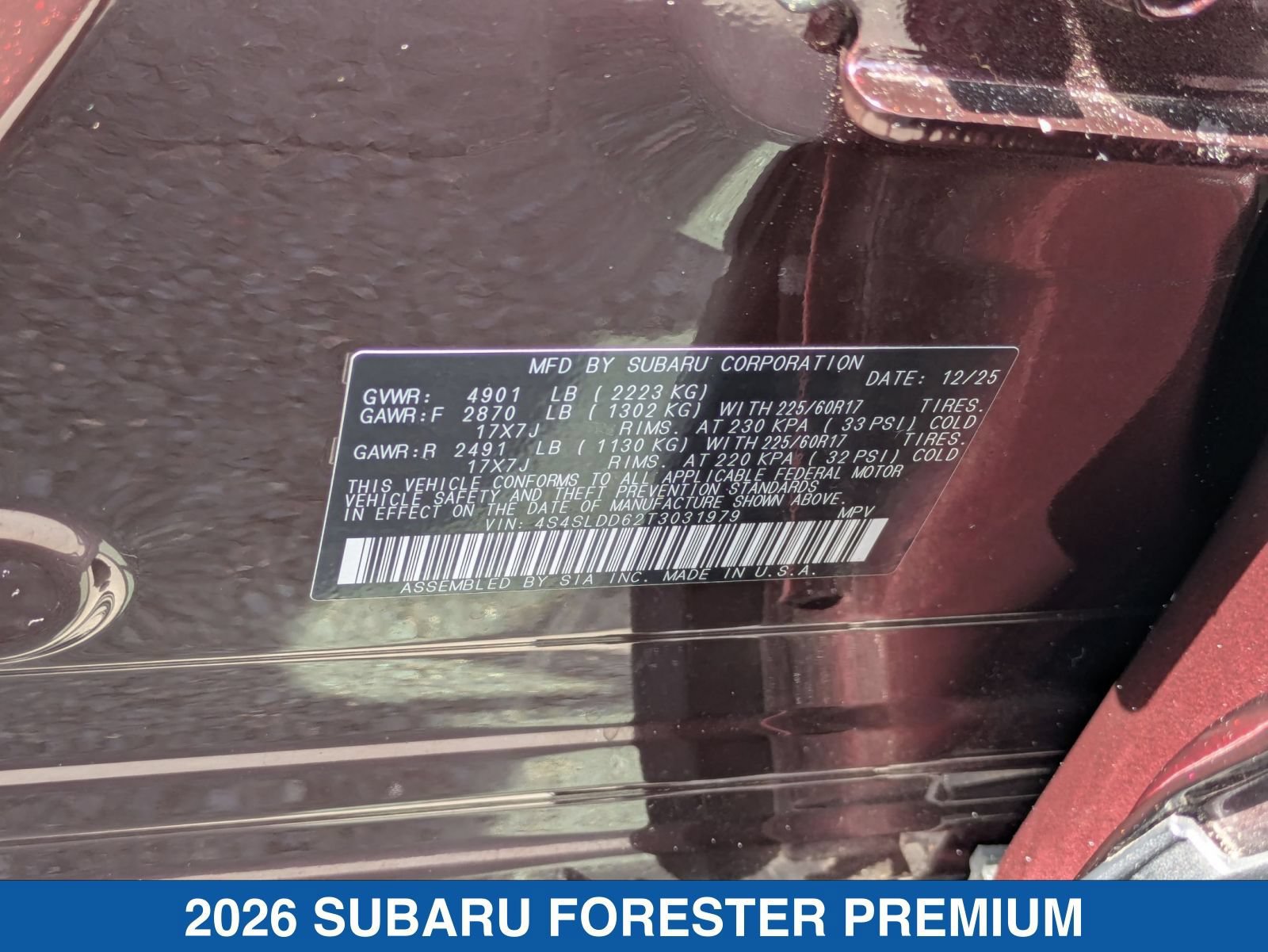 Certified 2026 Subaru Forester Premium AWD/4WD image 39