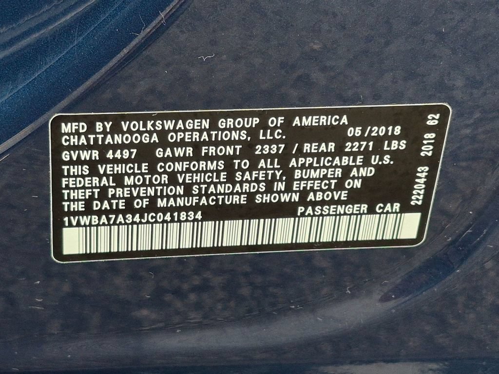 Used 2018 Volkswagen Passat 2.0T SE FWD image 29